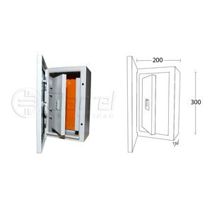 ARMARIO METALICO CON PUERTA INTERIOR 300X200X150 IP66 FNX COLOR RAL7035 120321534 FNX