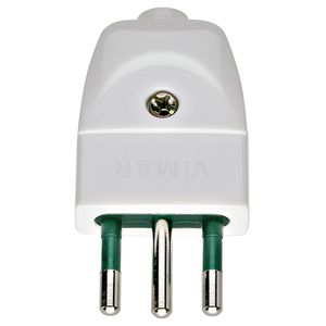 ENCHUFE MACHO VOLANTE 2P+T 10A S11 AXIAL BLANCO 2015476 Vimar