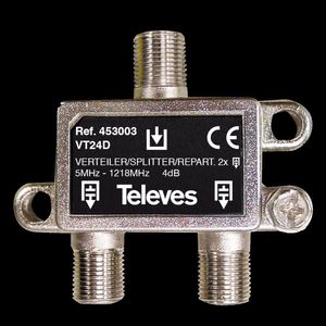 REPARTIDOR 5-1218MHZ F 2D 4DB INTERIOR 453003146 Televes