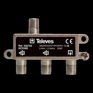 DERIVADOR 5-1218MHZ F 2D 26DB INTERIOR 456703146 Televes