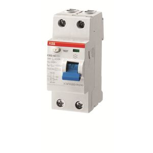 INTERRUPTOR DIFERENCIAL INMUNIZADO F200 AP-R A 2x 25A 30MA 9122585 ABB