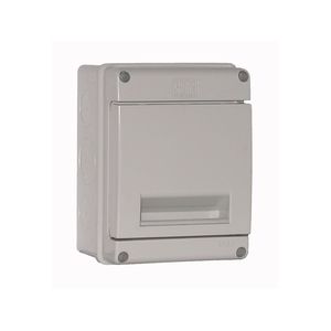 TABLERO MODULAR PLASTICO SOBREPONER IP55 4 MODULOS DIN, PUERTA NO TRANSPARENTE, ART. 2211-D 11221105 Saime