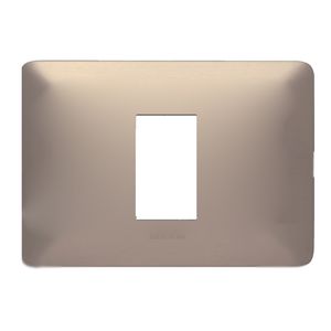 PLACA 1 MODULO ALUMINIO MATE MATIX COLOR CHAMPAGNE 97352102 Bticino