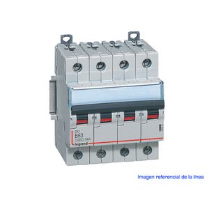 INTERRUPTOR MAGNETOTERMICO DX3 6000 CURVA B   10 KA TETRAPOLAR 40762104 Legrand