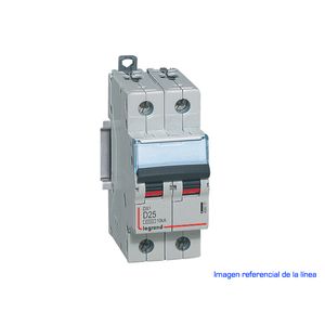 INTERRUPTOR MAGNETOTERMICO DX3 6000 CURVA D 10 KA BIPOLAR 40802404 Legrand