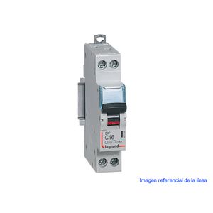 INTERRUPTOR MAGNETOTERMICO DX3 6000 CURVA C 10 KA UNIPOLAR+ NEUTRO 40773304 Legrand