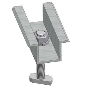 FIJACION INTERMEDIA MID CLAMP TORNILLO OCULTO, COMPLETA. 2089310128 Alusin Solar
