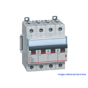 INTERRUPTOR MAGNETOTERMICO DX3 6000 CURVA C 10 KA TETRAPOLAR 40793404 Legrand