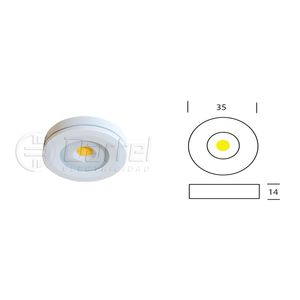 FOCO LED  SOBREPUESTO 3W 3K IP65 DIMIABLE 295 LUMENES 278613025 Darlux