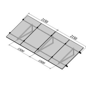 KIT ESTRUCTURA CON ANGULO BULNES 25 GRADOS PARA 4 PANELES  DE 60 CELDAS 2089270128 FNX