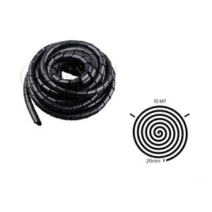ESPIRAL NEGRO LIBRE HALOGENOS 20 MM ROLLO 10 MTS 2341934 FNX