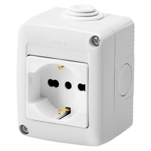 CAJA ESTANCA 2 MODULO IP40 LIBRE DE HALOGENO CON ENCHUFE 27812103 Gewiss