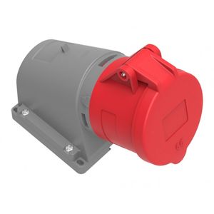 ENCHUFE INDUSTRIAL IP44, LIBRE DE HALOGENOS, HEMBRA SOBREPUESTA, 380V, 32A, 3P+T, BEMIS 6112635 Bemis