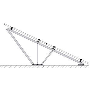 Kit estructura a piso riel 5350MM 30 grados 2 filas 2089318128 Alusin Solar