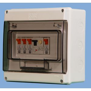 TABLERO MODULAR PLASTICO SOBREPONER IP55 8 MODULOS DIN, PUERTA TRANSPARENTE, ART. 2242-D 11224205 Saime