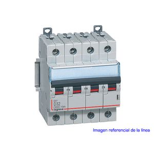 INTERRUPTOR MAGNETOTERMICO DX3 6000 CURVA D 10 KA TETRAPOLAR 40814804 Legrand