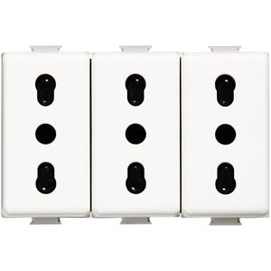 ENCHUFE HEMBRA TRIPLE PARALELO ITALIANO Mï¿½TIX 51803402 Bticino