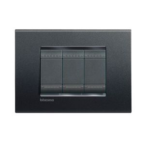 TAPA L&L RECTANGULAR 3P ANTRACITA 48031AR108 Bticino