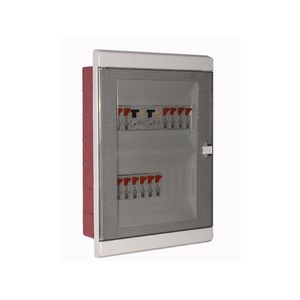 TABLERO MODULAR PLASTICO DE EMBUTIR IP40 PARA 20 MODULOS DIN PUERTA TRANSPARENTE ART. 6582-D 11658205 Saime