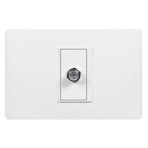 TOMA COAXIAL ENCHUFE PLACA ARMADA BLANCO LUZICA 8115202 Bticino