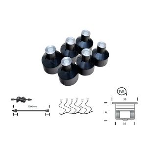 KIT 6 UN FOCOS LED EMB 1W IP67 4K D35XH41mm 195LM C/U 278613225 Darlux