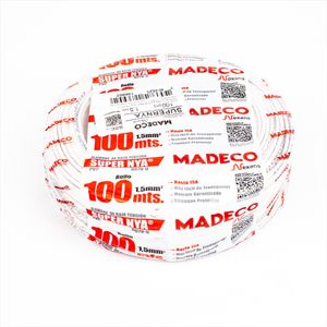 ROLLO CABLE ALAMBRE 1.5MM AISLADO BLANCO 75401671 Nexans - Cocesa