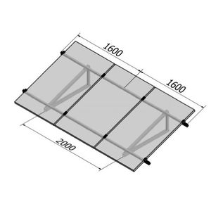KIT ESTRUCTURA CON ANGULO BULNES 25 GRADOS PARA 3 PANELES  DE 60 CELDAS 2089268128 FNX