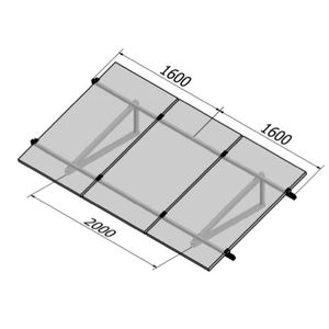 Kit estructura Con angulo 30 grados riel 3200MM 2089306128 Alusin Solar