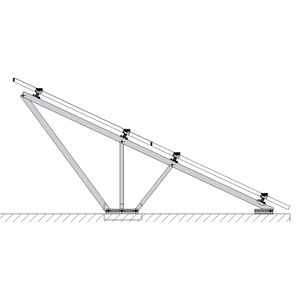Kit estructura a piso riel 5350MM 25 grados 2 filas 2089274128 FNX