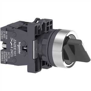 SELECTOR MET 22 MM 3 POSICIONES 2NO NEGRO CON MANETA LARGA 2758059 Schneider Electric