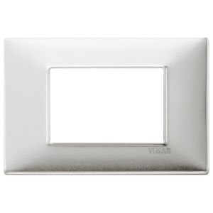 PLACA 3 MODULOS. METAL. ALUMINIO CEPILLADO 146538176 Vimar
