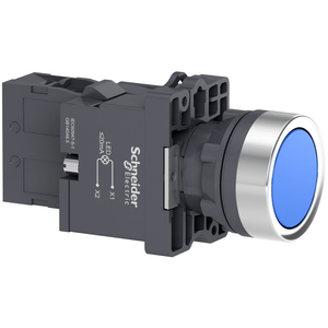 PULSADOR RASANTE LUMINOSO 220 V AC 1NO AZUL 2759059 Schneider Electric