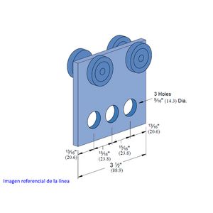 TROLE DOBLE 3 PERF P-2950 EG 339909736 Unistrut