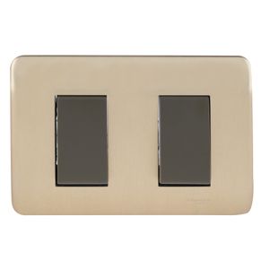 PLACA ARMADA IRIDIUM HABIT 21 CON INTERRUPTOR 9/15 - BRONCE 701262 Schneider Electric
