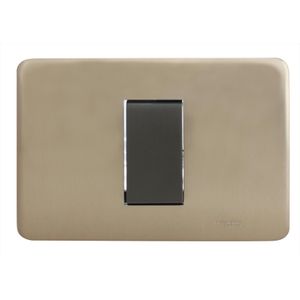 PLACA ARMADA IRIDIUM HABIT 21 CON INTERRUPTOR 9/12 - BRONCE 701162 Schneider Electric
