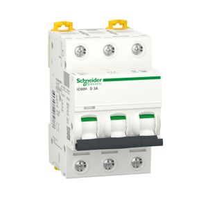 INTERRUPTOR TERMOMAGNETICO ACTI 9 IC60H, 3P, 63A, CURVA D, 15KA 8536359 Schneider Electric