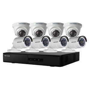 KIT 8 CAMARAS DE SEGURIDAD 4DOMO 4BALAS MAS DVR 1TB 1785310132 Hikvision