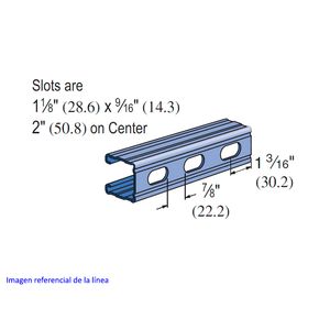 PERFIL 41x41x3000x1.9mm  (PG) RANURADO 337408236 Unistrut