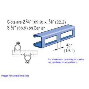 PERFIL 41x41x3000x2.7mm  (PG) RANURADO 337408636 Unistrut
