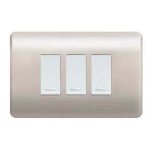 PLACA GENESIS ARMADA CON INTERRUPTOR TRIPLE 9/32 16A 250V, MILLON 6221263 Schneider Electric