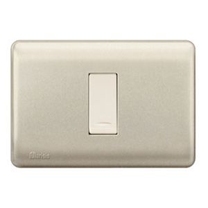 PLACA GENESIS ARMADA CON INTERRUPTOR 9/24 16A 250V, NIQUEL 2740463 Schneider Electric
