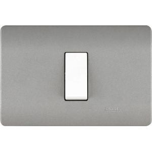 PLACA GENESIS ARMADA CON PULSADOR 16A 250V, NIQUEL 2740563 Schneider Electric