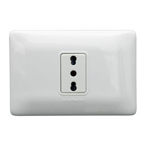PLACA TOMACORRIENTE 10/16A SIMPLE S12 BLANCO 1295401102 Sinthesi