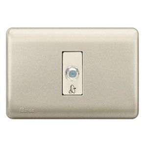 PLACA GENESIS ARMADA CON TOMA COAXIAL TV, NIQUEL 2742463 Schneider Electric