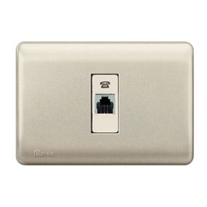 PLACA GENESIS ARMADA CON TOMA TELEFONICA RJ11, NIQUEL 2742363 Schneider Electric