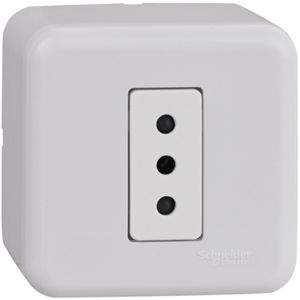CASQUETE ENCHUFE ARMADO SOBREPUESTO SIMPLE BLANCO GENESIS 6617063 Schneider Electric