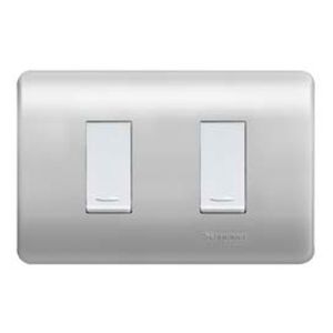 PLACA GENESIS ARMADA CON INTERRUPTOR 9/12 + 9/24 16A 250V, LIEN 6209363 Schneider Electric
