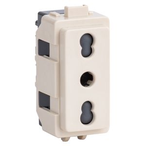 MODULO GENESIS CON TOMACORRIENTE BIPASO 10/16A 2P+T, BEIGE 761763 Schneider Electric
