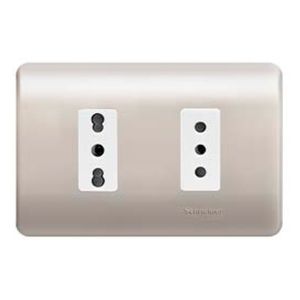 PLACA GENESIS ARMADA CON TOMA CORRIENTE 10/16A + TOMA 10A - MILLAN 6994263 Schneider Electric