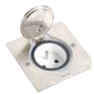 CAJA PISO C/TAPA INOX CUADRADA 2M IP44 8970004 Legrand